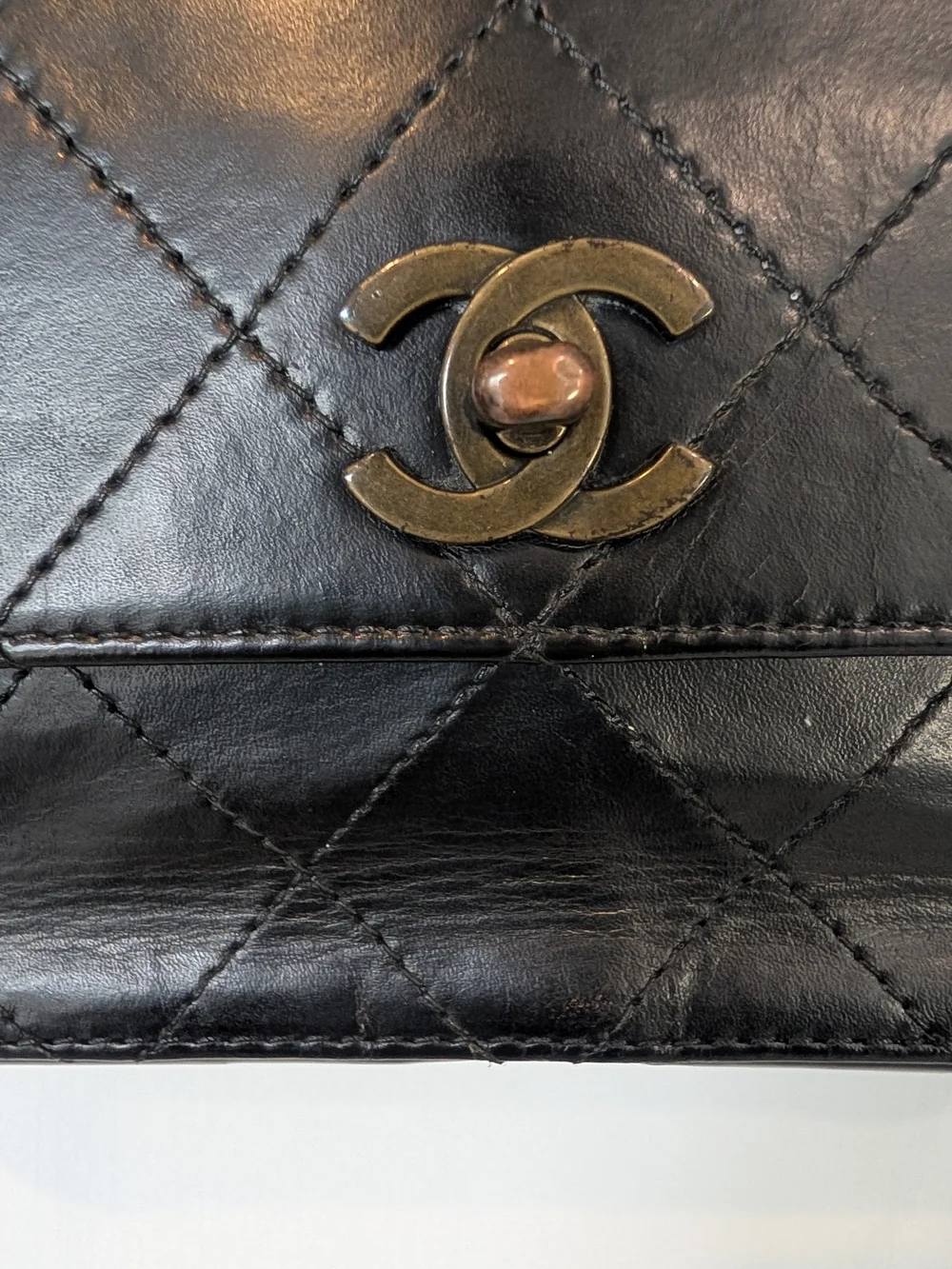 Chanel Vintage Matelassé Kelly Shoulder Bag In Black Quilted Lambskin